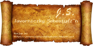 Javorniczky Sebestyén névjegykártya
